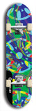 Skateboard deck: Limited edition, North American maple skateboard deck designed by underground artist BellyRash - available widths 7.5 to 8.5 inches in both mellow concave and steep concave shapes. Artwork: DHARMAMECHANIC logo brand popsicle-shaped deck 