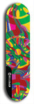 Skateboard deck: Limited edition, North American maple skateboard deck designed by underground artist BellyRash - available widths 7.5 to 8.5 inches in both mellow concave and steep concave shapes. Artwork: DHARMAMECHANIC logo brand popsicle-shaped deck 