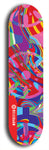 Skateboard deck: Limited edition, North American maple skateboard deck designed by underground artist BellyRash - available widths 7.5 to 8.5 inches in both mellow concave and steep concave shapes. Artwork: DHARMAMECHANIC logo brand popsicle-shaped deck 