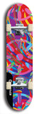 Skateboard deck: Limited edition, North American maple skateboard deck designed by underground artist BellyRash - available widths 7.5 to 8.5 inches in both mellow concave and steep concave shapes. Artwork: DHARMAMECHANIC logo brand popsicle-shaped deck 