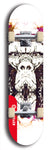 Skateboard deck: Limited edition, North American maple skateboard deck designed by underground artist BellyRash - available widths 7.5 to 8.5 inches in both mellow concave and steep concave shapes. Artwork: SK8PUNX logo brand popsicle-shaped deck