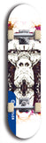 Skateboard deck: Limited edition, North American maple skateboard deck designed by underground artist BellyRash - available widths 7.5 to 8.5 inches in both mellow concave and steep concave shapes. Artwork: SK8PUNX logo brand popsicle-shaped deck