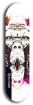 Skateboard deck: Limited edition, North American maple skateboard deck designed by underground artist BellyRash - available widths 7.5 to 8.5 inches in both mellow concave and steep concave shapes. Artwork: SK8PUNX logo brand popsicle-shaped deck