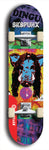 Skateboard deck: Limited edition, North American maple skateboard deck designed by underground artist BellyRash - available widths 7.5 to 8.5 inches in both mellow concave and steep concave shapes. Artwork: SK8PUNX logo brand popsicle-shaped deck