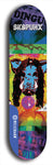 Skateboard deck: Limited edition, North American maple skateboard deck designed by underground artist BellyRash - available widths 7.5 to 8.5 inches in both mellow concave and steep concave shapes. Artwork: SK8PUNX logo brand popsicle-shaped deck