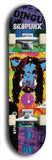 Skateboard deck: Limited edition, North American maple skateboard deck designed by underground artist BellyRash - available widths 7.5 to 8.5 inches in both mellow concave and steep concave shapes. Artwork: SK8PUNX logo brand popsicle-shaped deck