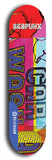 Skateboard deck: Limited edition, North American maple skateboard deck designed by underground artist BellyRash - available widths 7.5 to 8.5 inches in both mellow concave and steep concave shapes. Artwork: SK8PUNX logo brand popsicle-shaped deck