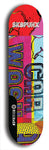 Skateboard deck: Limited edition, North American maple skateboard deck designed by underground artist BellyRash - available widths 7.5 to 8.5 inches in both mellow concave and steep concave shapes. Artwork: SK8PUNX logo brand popsicle-shaped deck