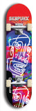 Skateboard deck: Limited edition, North American maple skateboard deck designed by underground artist BellyRash - available widths 7.5 to 8.5 inches in both mellow concave and steep concave shapes. Artwork: SK8PUNX logo brand popsicle-shaped deck