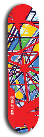 Skateboard deck: Limited edition, North American maple skateboard deck designed by underground artist BellyRash - available widths 7.5 to 8.5 inches in both mellow concave and steep concave shapes. Artwork: TYPE 1 logo brand popsicle-shaped deck