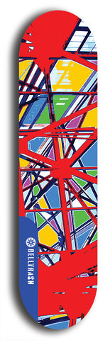 Skateboard deck: Limited edition, North American maple skateboard deck designed by underground artist BellyRash - available widths 7.5 to 8.5 inches in both mellow concave and steep concave shapes. Artwork: TYPE 1 logo brand popsicle-shaped deck