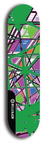 Skateboard deck: Limited edition, North American maple skateboard deck designed by underground artist BellyRash - available widths 7.5 to 8.5 inches in both mellow concave and steep concave shapes. Artwork: TYPE 1 logo brand popsicle-shaped deck