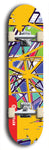 Skateboard deck: Limited edition, North American maple skateboard deck designed by underground artist BellyRash - available widths 7.5 to 8.5 inches in both mellow concave and steep concave shapes. Artwork: TYPE 1 logo brand popsicle-shaped deck