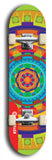 Skateboard deck: Limited edition, North American maple skateboard deck designed by underground artist BellyRash - available widths 7.5 to 8.5 inches in both mellow concave and steep concave shapes. Artwork: DHARMAMECHANIC logo brand popsicle-shaped deck 