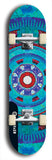 Skateboard deck: Limited edition, North American maple skateboard deck designed by underground artist BellyRash - available widths 7.5 to 8.5 inches in both mellow concave and steep concave shapes. Artwork: DHARMAMECHANIC logo brand popsicle-shaped deck 