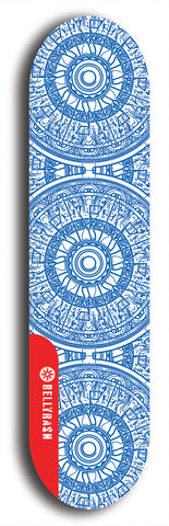 Skateboard deck: Limited edition, North American maple skateboard deck designed by underground artist BellyRash - available widths 7.5 to 8.5 inches in both mellow concave and steep concave shapes. Artwork: DHARMAMECHANIC logo brand popsicle-shaped deck 