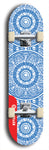 Skateboard deck: Limited edition, North American maple skateboard deck designed by underground artist BellyRash - available widths 7.5 to 8.5 inches in both mellow concave and steep concave shapes. Artwork: DHARMAMECHANIC logo brand popsicle-shaped deck 