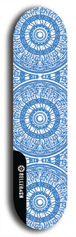 Skateboard deck: Limited edition, North American maple skateboard deck designed by underground artist BellyRash - available widths 7.5 to 8.5 inches in both mellow concave and steep concave shapes. Artwork: DHARMAMECHANIC logo brand popsicle-shaped deck 