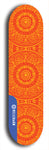 Skateboard deck: Limited edition, North American maple skateboard deck designed by underground artist BellyRash - available widths 7.5 to 8.5 inches in both mellow concave and steep concave shapes. Artwork: DHARMAMECHANIC logo brand popsicle-shaped deck 