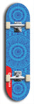 Skateboard deck: Limited edition, North American maple skateboard deck designed by underground artist BellyRash - available widths 7.5 to 8.5 inches in both mellow concave and steep concave shapes. Artwork: DHARMAMECHANIC logo brand popsicle-shaped deck 