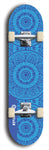 Skateboard deck: Limited edition, North American maple skateboard deck designed by underground artist BellyRash - available widths 7.5 to 8.5 inches in both mellow concave and steep concave shapes. Artwork: DHARMAMECHANIC logo brand popsicle-shaped deck 