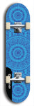 Skateboard deck: Limited edition, North American maple skateboard deck designed by underground artist BellyRash - available widths 7.5 to 8.5 inches in both mellow concave and steep concave shapes. Artwork: DHARMAMECHANIC logo brand popsicle-shaped deck 