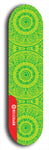 Skateboard deck: Limited edition, North American maple skateboard deck designed by underground artist BellyRash - available widths 7.5 to 8.5 inches in both mellow concave and steep concave shapes. Artwork: DHARMAMECHANIC logo brand popsicle-shaped deck 