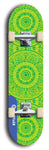 Skateboard deck: Limited edition, North American maple skateboard deck designed by underground artist BellyRash - available widths 7.5 to 8.5 inches in both mellow concave and steep concave shapes. Artwork: DHARMAMECHANIC logo brand popsicle-shaped deck 