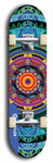 Skateboard deck: Limited edition, North American maple skateboard deck designed by underground artist BellyRash - available widths 7.5 to 8.5 inches in both mellow concave and steep concave shapes. Artwork: DHARMAMECHANIC logo brand popsicle-shaped deck 