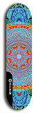 Skateboard deck: Limited edition, North American maple skateboard deck designed by underground artist BellyRash - available widths 7.5 to 8.5 inches in both mellow concave and steep concave shapes. Artwork: DHARMAMECHANIC logo brand popsicle-shaped deck 