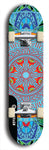 Skateboard deck: Limited edition, North American maple skateboard deck designed by underground artist BellyRash - available widths 7.5 to 8.5 inches in both mellow concave and steep concave shapes. Artwork: DHARMAMECHANIC logo brand popsicle-shaped deck 