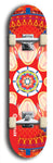 Skateboard deck: Limited edition, North American maple skateboard deck designed by underground artist BellyRash - available widths 7.5 to 8.5 inches in both mellow concave and steep concave shapes. Artwork: DHARMAMECHANIC logo brand popsicle-shaped deck 