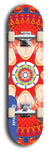 Skateboard deck: Limited edition, North American maple skateboard deck designed by underground artist BellyRash - available widths 7.5 to 8.5 inches in both mellow concave and steep concave shapes. Artwork: DHARMAMECHANIC logo brand popsicle-shaped deck 