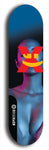 Skateboard deck: Limited edition, North American maple skateboard deck designed by underground artist BellyRash -- available in widths 7.5 to 8.5 inches in both mellow concave and steep concave shapes. Artwork: X;) brand popsicle-shaped skateboard deck with X;) logo broken into multiple colors and shades