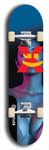 Skateboard deck: Limited edition, North American maple skateboard deck designed by underground artist BellyRash -- available in widths 7.5 to 8.5 inches in both mellow concave and steep concave shapes. Artwork: X;) brand popsicle-shaped skateboard deck with X;) logo broken into multiple colors and shades