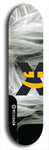 Skateboard deck: Limited edition, North American maple skateboard deck designed by underground artist BellyRash -- available in widths 7.5 to 8.5 inches in both mellow concave and steep concave shapes. Artwork: X;) brand popsicle-shaped skateboard deck with X;) logo broken into multiple colors and shades