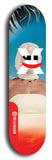 Skateboard deck: Limited edition, North American maple skateboard deck designed by underground artist BellyRash -- available in widths 7.5 to 8.5 inches in both mellow concave and steep concave shapes. Artwork: X;) brand popsicle-shaped skateboard deck with X;) logo broken into multiple colors and shades