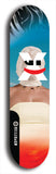 Skateboard deck: Limited edition, North American maple skateboard deck designed by underground artist BellyRash -- available in widths 7.5 to 8.5 inches in both mellow concave and steep concave shapes. Artwork: X;) brand popsicle-shaped skateboard deck with X;) logo broken into multiple colors and shades