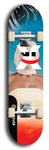 Skateboard deck: Limited edition, North American maple skateboard deck designed by underground artist BellyRash -- available in widths 7.5 to 8.5 inches in both mellow concave and steep concave shapes. Artwork: X;) brand popsicle-shaped skateboard deck with X;) logo broken into multiple colors and shades