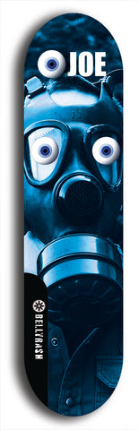Skateboard deck: Limited edition, North American maple skateboard deck designed by underground artist BellyRash - available widths 7.5 to 8.5 inches in both mellow concave and steep concave shapes. Artwork: EYEBALL JOE logo brand popsicle-shaped deck 