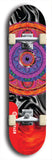 Skateboard deck: Limited edition, North American maple skateboard deck designed by underground artist BellyRash - available widths 7.5 to 8.5 inches in both mellow concave and steep concave shapes. Artwork: DHARMAMECHANIC logo brand popsicle-shaped deck 