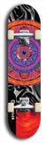 Skateboard deck: Limited edition, North American maple skateboard deck designed by underground artist BellyRash - available widths 7.5 to 8.5 inches in both mellow concave and steep concave shapes. Artwork: DHARMAMECHANIC logo brand popsicle-shaped deck 