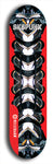 Skateboard deck: Limited edition, North American maple skateboard deck designed by underground artist BellyRash - available widths 7.5 to 8.5 inches in both mellow concave and steep concave shapes. Artwork: XOMFUG logo brand popsicle-shaped deck