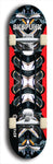 Skateboard deck: Limited edition, North American maple skateboard deck designed by underground artist BellyRash - available widths 7.5 to 8.5 inches in both mellow concave and steep concave shapes. Artwork: XOMFUG logo brand popsicle-shaped deck