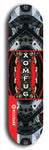 Skateboard deck: Limited edition, North American maple skateboard deck designed by underground artist BellyRash - available widths 7.5 to 8.5 inches in both mellow concave and steep concave shapes. Artwork: XOMFUG logo brand popsicle-shaped deck