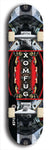 Skateboard deck: Limited edition, North American maple skateboard deck designed by underground artist BellyRash - available widths 7.5 to 8.5 inches in both mellow concave and steep concave shapes. Artwork: XOMFUG logo brand popsicle-shaped deck