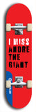 Skateboard deck: Limited edition, North American maple skateboard deck designed by underground artist BellyRash - available widths 7.5 to 8.5 inches in both mellow concave and steep concave shapes. Artwork: DEFYANT GIANT logo brand popsicle-shaped deck