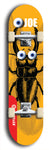 Skateboard deck: Limited edition, North American maple skateboard deck designed by underground artist BellyRash - available widths 7.5 to 8.5 inches in both mellow concave and steep concave shapes. Artwork: EYEBALL JOE logo brand popsicle-shaped deck 