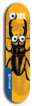 Skateboard deck: Limited edition, North American maple skateboard deck designed by underground artist BellyRash - available widths 7.5 to 8.5 inches in both mellow concave and steep concave shapes. Artwork: EYEBALL JOE logo brand popsicle-shaped deck 