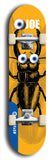 Skateboard deck: Limited edition, North American maple skateboard deck designed by underground artist BellyRash - available widths 7.5 to 8.5 inches in both mellow concave and steep concave shapes. Artwork: EYEBALL JOE logo brand popsicle-shaped deck 